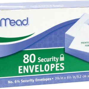 Mead #6-3/4 Security Envelopes, 3-5/8" x 6-1/2", Confidential